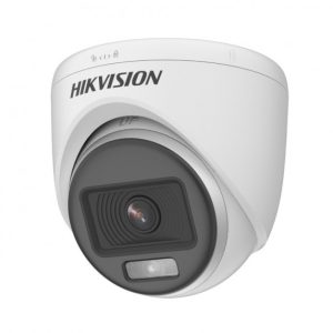 Camara Turret TVI 2MP. ColorVu. 20M Luz Blanca. DS 2CE70DF0T PF 2.8mm Hikvision